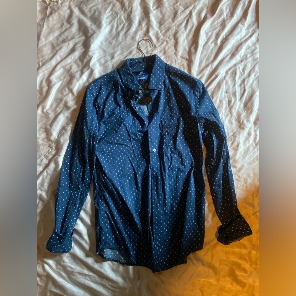 Mens blue dress shirt